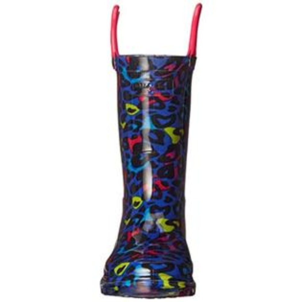 Western Chief kids Navy leopard light up rain boot
